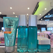 百雀羚男士?jì)艉獗裉籽b暢透水凝露補水潤膚清爽控油平衡水油舒緩肌膚 潔面+水+乳+面霜