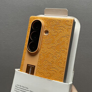 三星（SAMSUNG）【品質(zhì)原裝】國風(fēng)龍紋適用三星GalaxyZFold6手機殼新款帶支架fold 【橙色】折疊支架龍紋系列 華為_(kāi)Mate_X5