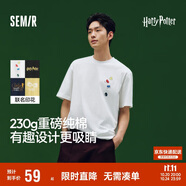 森馬（Semir）哈利波特聯(lián)名短袖t恤男25夏情侶寬松上衣109325100224
