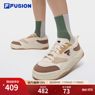 FILA FUSION斐樂男鞋滑板生活鞋2025秋季新款酷板鞋2代DX帆布版 古白色/馴鹿棕-AC 41