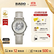 雷達（RADO）瑞士手表鉆霸系列鏤空機械女表皮帶時(shí)尚休閑