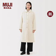 無(wú)印良品（MUJI） 女式 蓬松棉服立領(lǐng)大衣 外套女款冬裝25年秋冬新品女裝棉衣衣服 象牙色 L (165/88A)