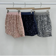 現寶蓮亮片代購時(shí)尚亮片韓國新款折扣短裙裙 粉色 S