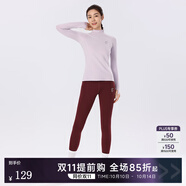 馬孔多（macondo）跑步圓領(lǐng)加絨打底套裝4代保暖男女款訓(xùn)練馬拉松速干運(yùn)動(dòng)套裝 輕柔薰衣草 女款 M