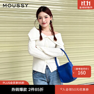 moussy新品軟糯一字領(lǐng)可拆卸修身針織開衫010GA770-6360 013象牙色 均碼