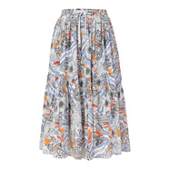 阿瑪施（AMASS）阿瑪施女裝波西米亞風(fēng)花色半身裙波大裙擺中長(cháng)款A字裙夏季5200408 花灰色 M