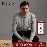 PORTS寶姿男裝早秋明星同款星心系列純針織衫毛衣MN9K019JCIH LT GREY M