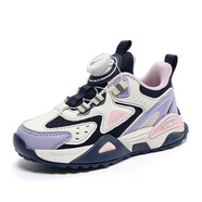 雙星兒童運動(dòng)鞋女童小學(xué)生跑步鞋青少年男童秋季網(wǎng)面透氣女孩童鞋 深藍紫 33