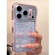 紀正創(chuàng  )意diy滴膠粉熊貼紙適用蘋(píng)果17promax手機殼ip16pro二合一炫彩15 粉色 iphone17