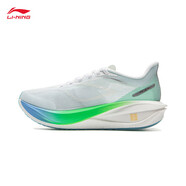 李寧（LI-NING）飛電5CHALLENGER全掌碳板跑步鞋女鞋馬拉松透氣競(jìng)速跑鞋 標(biāo)準(zhǔn)白/微風(fēng)藍(lán)-8 38