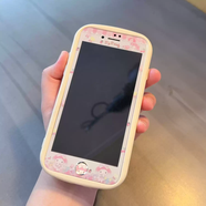 TKHE適用蘋(píng)果5s/4s卡通鋼化膜按鍵貼6s軟邊手機膜不碎邊8plus/7p屏幕指紋保護貼se2可愛(ài)彩膜防摔全覆蓋 撐傘美樂(lè )蒂卡通膜+指紋貼 iPhone4