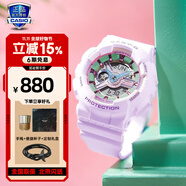 卡西歐（CASIO）手表女G-SHOCK和BABY-G系列運動石英表送女生禮物學生送人 BA-110XPM-6A香芋紫