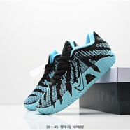 DOTSWOOSH-NIKE藍黃鴛鴦籃球鞋莫蘭特3代緩震氣墊低幫男女實(shí)戰運動(dòng)鞋戰靴 莫蘭特3代-黑藍  配置前后雙氣墊 44