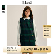 ELAND衣戀秋季連衣裙女圓領學院風A字版型背心連衣裙 獵人綠(62)Hunter M
