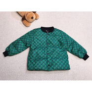南糖三色盈湖兒童輕薄羽絨服內(nèi)膽90白鴨絨寶寶中小童男女童秋冬外套24新款 綠底雙G 100 cm