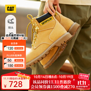 CAT卡特經(jīng)典大黃靴馬丁靴男士牛皮鋼頭防撞耐磨高幫鞋P89162O1BDC25 黃色 44