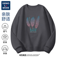 GENIOLAMODE品牌重磅衛衣男美式春秋季薄款男士圓領(lǐng)上衣男生潮牌寬松外套