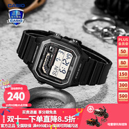 卡西歐（CASIO） 男表女表卡西歐手表男女情侶表學(xué)生時(shí)尚運(yùn)動(dòng)表太陽(yáng)能雙顯電子表 WS-1600H-1AVPF大師黑 10年電量