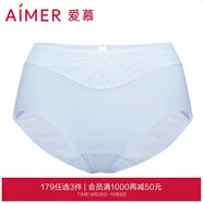 愛(ài)慕（Aimer）內褲女士中腰三角內褲女經(jīng)典KiKi褲輕薄光面內衣馬卡龍多色內褲 淺灰色 1條 M (165)