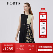 PORTS寶姿春夏新品女裝正常小領(lǐng)型無袖中長連衣裙LM8D176LWT004 黑色 S (4)