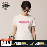PALLADIUM帕拉丁上衣時尚潮流獨特印花女款短袖T恤1911416 棉花糖色 M