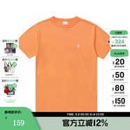Champion冠軍棉T恤男夏季美式復古運動(dòng)情侶圓領(lǐng)簡(jiǎn)約多巴胺穿搭短袖上衣女 橘色 S