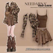 美拉德廢土風(fēng)西部牛仔女裝短裙子早秋季西北旅游穿搭洋裝套裝裙 冬冬天洋裝長(cháng)版毛衣洋裝長(cháng)裙女秋冬2025年新款洋裝 S S