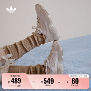adidas OZMILLEN親子款輕盈百搭老爹鞋男女阿迪達(dá)斯官方三葉草   淺灰綠   36.5
