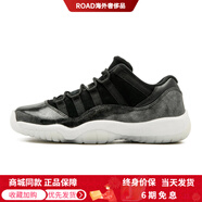 JordanAJ11LowBarons漆皮伯爵舒適運(yùn)動(dòng)耐磨防滑低幫兒童籃球鞋黑 36
