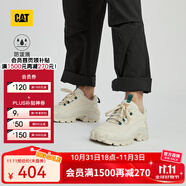 CAT卡特運動休閑鞋男女同款老爹鞋新品舒適減震板鞋籃 米白 39