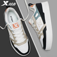 特步（XTEP）男鞋板鞋男秋冬季韓版男士休閑鞋子戶(hù)外跑步鞋低幫運動(dòng)鞋小白鞋男 帆白/黏土色/黑【店長(cháng)推薦】 40