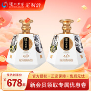瀘州老窖定制酒五岳圖大壇濃香型白酒52度固態(tài)法純糧高度白酒 禮盒商務(wù)禮品收藏 52度 1680mL 2瓶 五岳圖白酒整箱