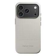 NATIVE UNION 蘋(píng)果17皮質(zhì)手機殼適用iPhone17/16ProMax皮革保護套防摔超薄全包硬殼MagSafe磁吸款防彎帶掛繩 砂巖白 iPhone 16 Pro Max