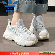 阿迪達斯（adidas）三葉草女鞋運動(dòng)鞋 25秋季新款運動(dòng)休閑鞋輕便透氣厚底增高老爹鞋 白/藍/礬土棕/店長(cháng)主推款 38.5 （內長(cháng)235mm）