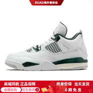JordanAJ4舒適百搭耐磨中幫兒童休閑鞋白綠色兒童款 氧化綠 35