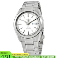 精工（SEIKO）手表5號(hào)自動(dòng)機(jī)械男士白色38MM表盤防水30米SNKL41鋼帶運(yùn)動(dòng)日韓表 男士機(jī)械表 男朋友七夕節(jié)日禮物 38MM