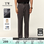 Teenie Weenie Men小熊男裝牛仔褲2025春季新款潮流美式復(fù)古修身錐形褲 淺灰色 2XL