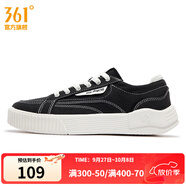 361°女運(yùn)動鞋秋季新款361度女板鞋 曜石黑/羽毛白 37