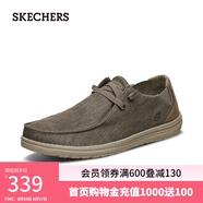 斯凱奇（Skechers）男鞋秋季MENS USA STREET WEAR 系列商務(wù)休閑鞋 卡其色/KHK 41.5