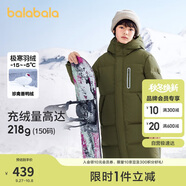 巴拉巴拉兒童羽絨服男童女童外套寶寶冬裝童裝中長款洋氣208424107201