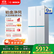 博世（BOSCH）【云朵白全域智凈M8·輕享版】550升 風(fēng)冷無霜冰箱 風(fēng)路雙循環(huán) 十字門冰箱BCD-550W(K5C821E23C)
