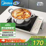 美的（Midea）家用電磁爐  超猛火大功率 電磁灶火鍋爐 炒菜電池爐新型超薄大面板國家補(bǔ)貼 MC-E22BH02