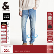 杰克·瓊斯（JACK&JONES）25年男裝牛仔褲男涼感潮流水洗彈力901修身小腳牛仔褲子春夏薄款 中牛仔藍E39 常規 31 175 W31/L30