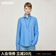 KEIGAN/開間四季剛需定織高支SUPIMA匹馬棉Row疊穿微收腰顯瘦襯衫 萬能白 S 34 （預(yù)訂20天發(fā)）