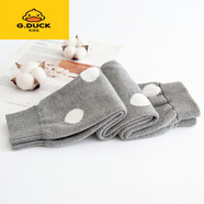 G.duck童裝兒童毛線(xiàn)褲男童毛褲女童線(xiàn)褲寶寶純棉秋季嬰兒針織褲打底褲冬 灰色（加厚雙面波點(diǎn)款）【保暖新 S4碼90-100CM