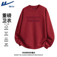 回力重磅衛(wèi)衣男士2025新款美式潮牌休閑外套秋季寬松圓領(lǐng)套頭衫男 酒紅圓衛(wèi)(h未知經(jīng)典) S   /165
