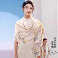 達芬奇密碼真絲絲巾女秋冬高檔桑蠶絲綢披肩圍巾絲巾媽媽生日禮物女 和風(fēng)物語