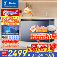 海爾（Haier）300升大容量風(fēng)冷無(wú)霜小冰柜家用商用 冷藏柜冷凍柜自營(yíng)小冰箱冷柜BC/BD-300WGHECD以舊換新