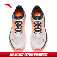 安踏（ANTA）3代V3丨跑步鞋男緩震回彈慢跑鞋舒適透氣厚底運動鞋男 紙莎白/熒光柿子紅/基礎(chǔ)黑-5 39 （男6.5）