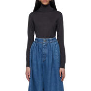 梅森馬吉拉（MAISON MARGIELA）女士套衫保暖親膚高領(lǐng)秋冬日常毛衣簡(jiǎn)約 藍色 均碼 |M
